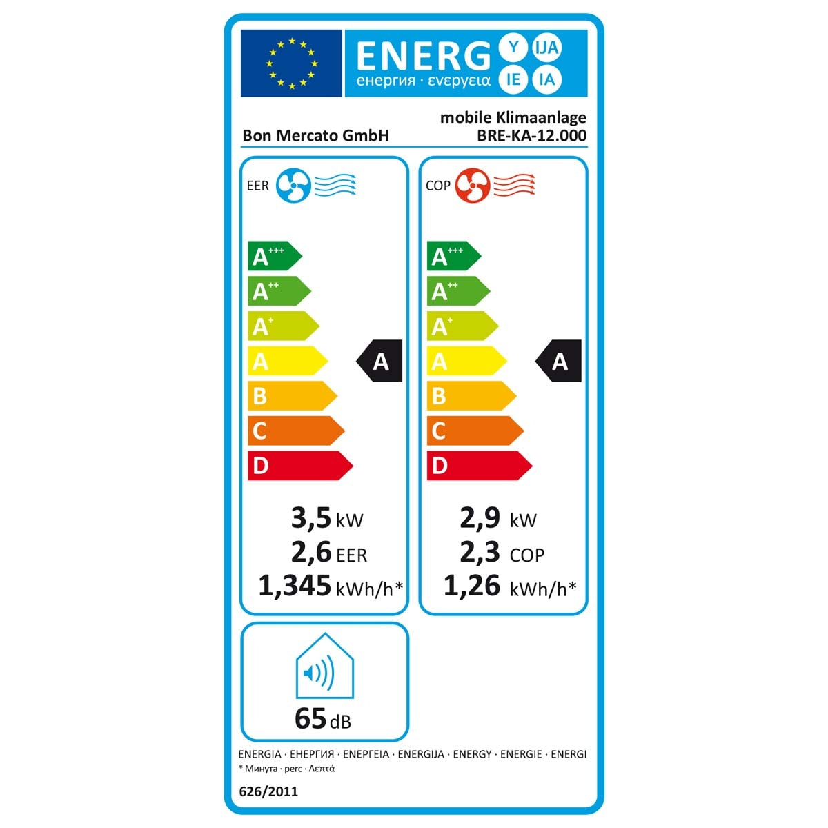 BRAST mobile Klimaanlage mit Heizfunktion