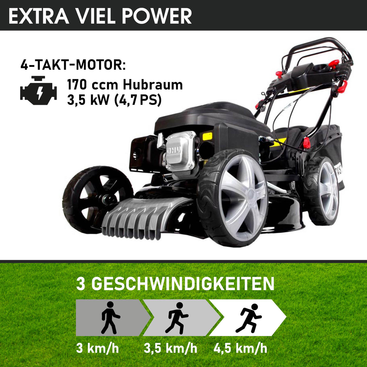 BRAST Benzin Rasenmäher 18170 ESTART SPEED