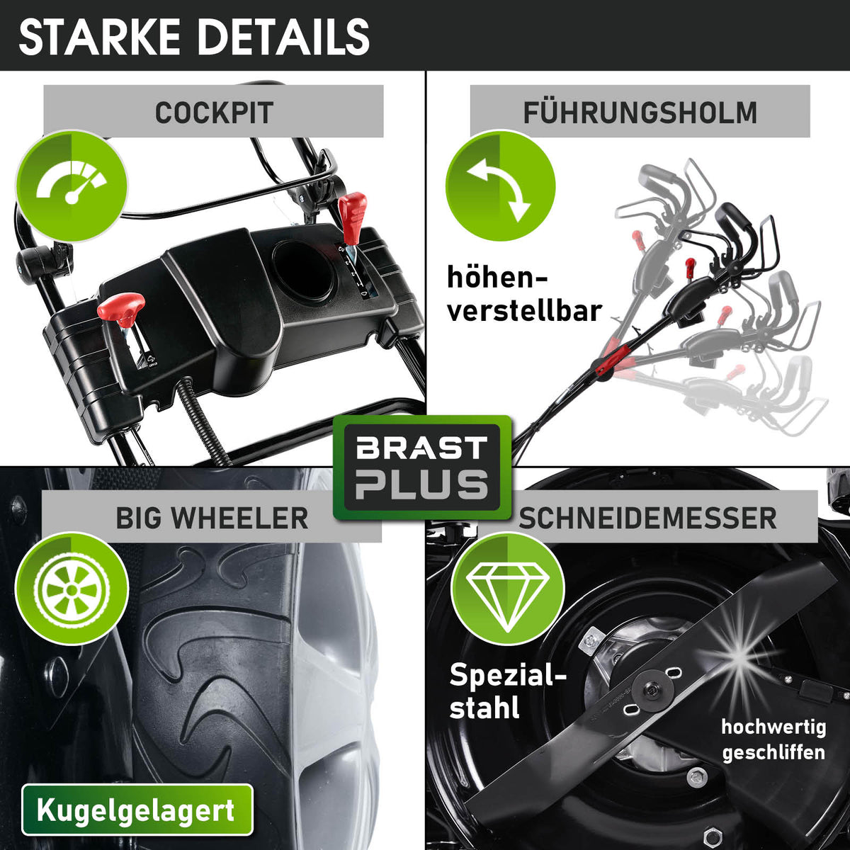 BRAST Benzin Rasenmäher 18170 ESTART SPEED