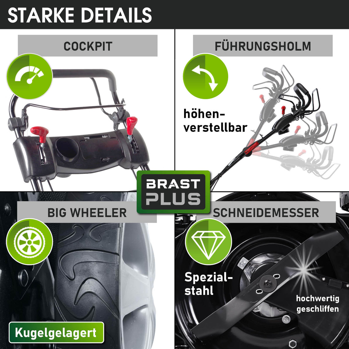 BRAST Benzin Rasenmäher 18170 SPEED