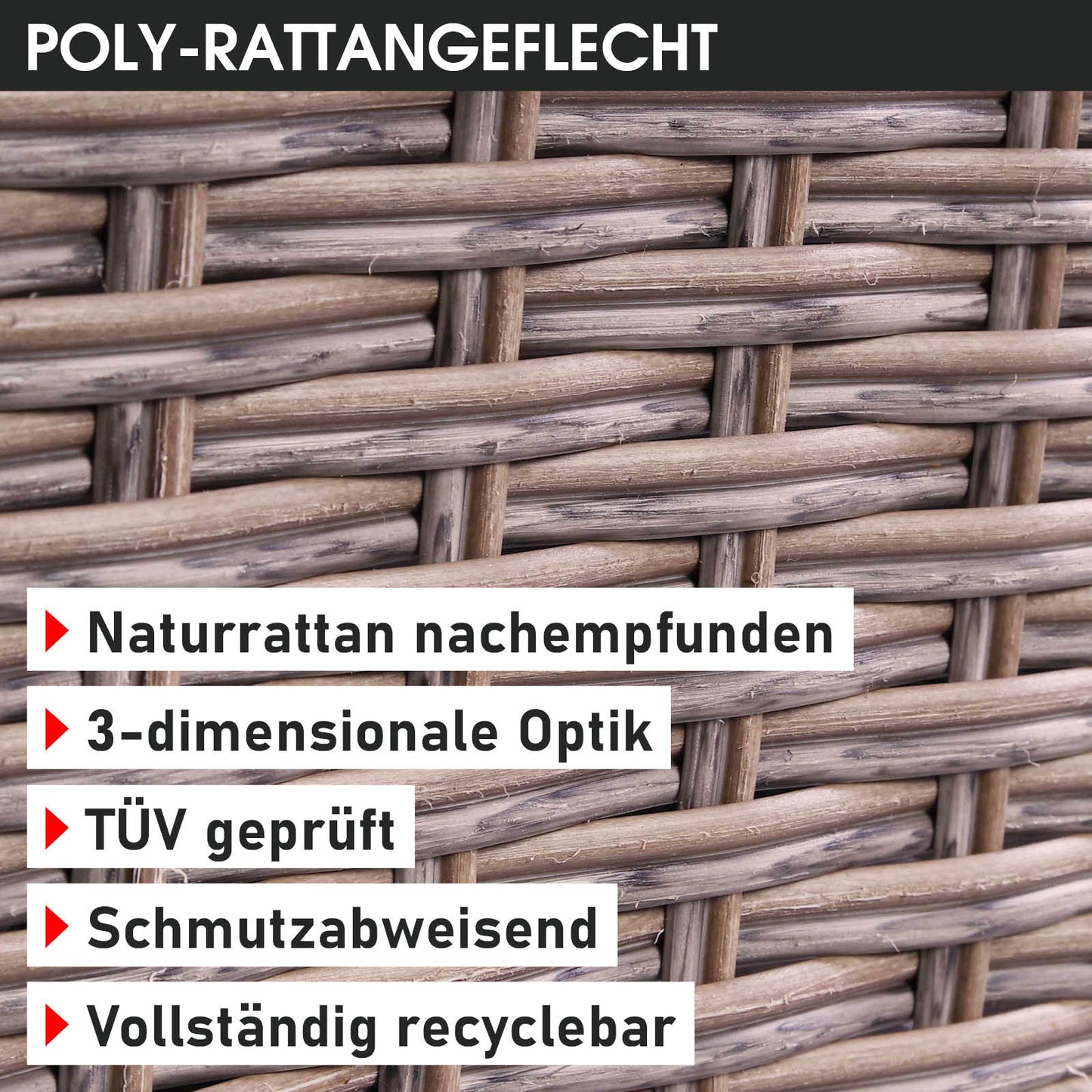 Polyrattan Sofa Essgruppe HACIENDA braun/beige