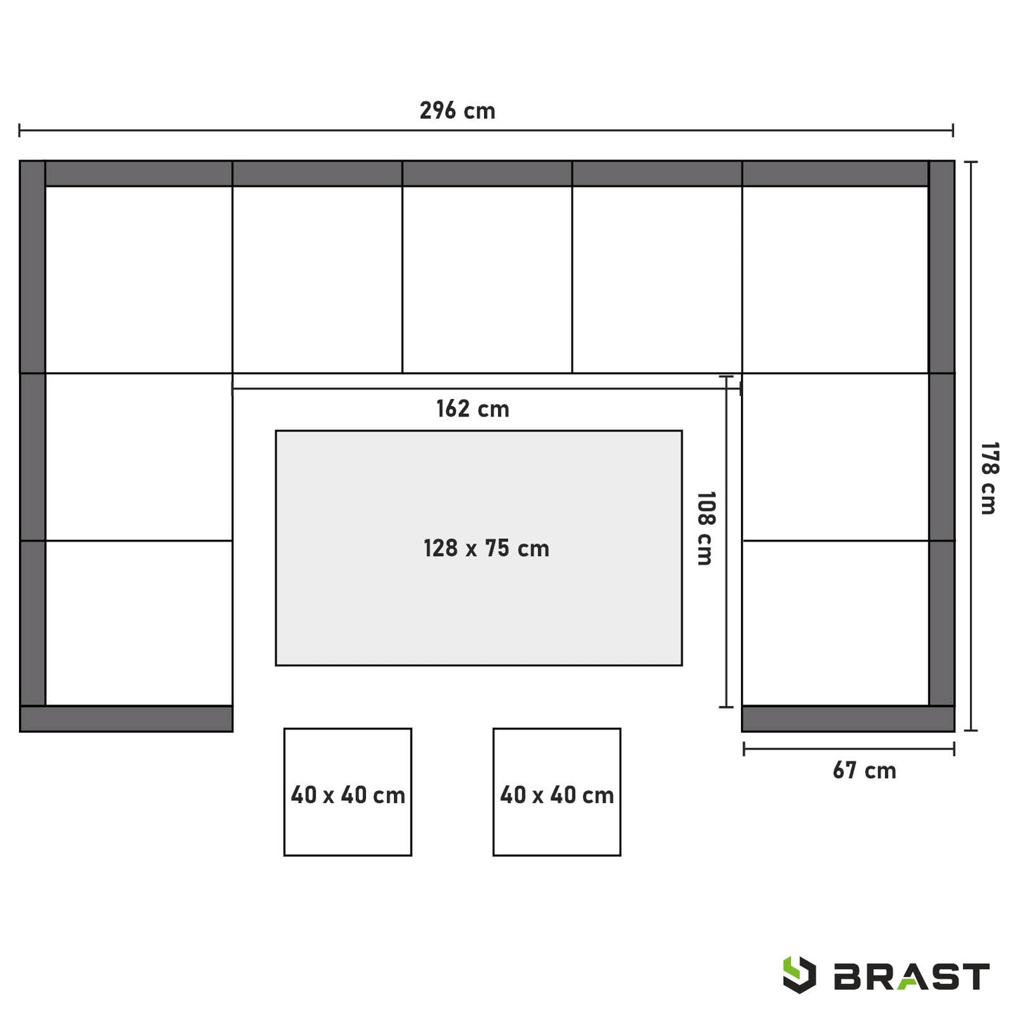Polyrattan Sofa Essgruppe FAMILY braun/beige