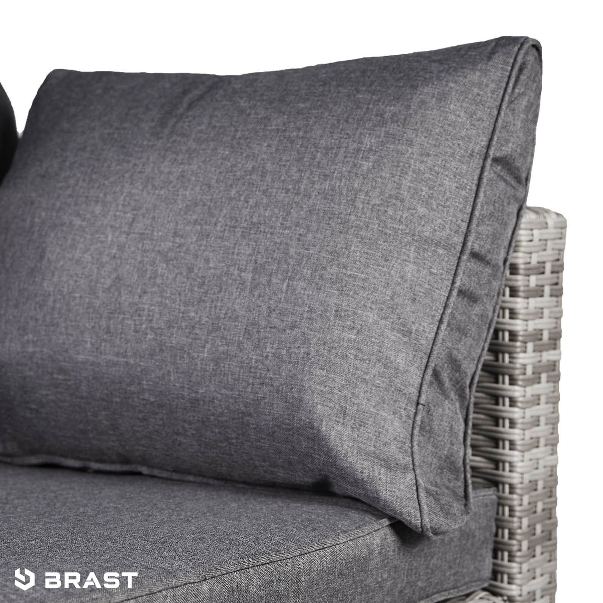 Polyrattan Lounge-Insel mit LED grau/anthrazit