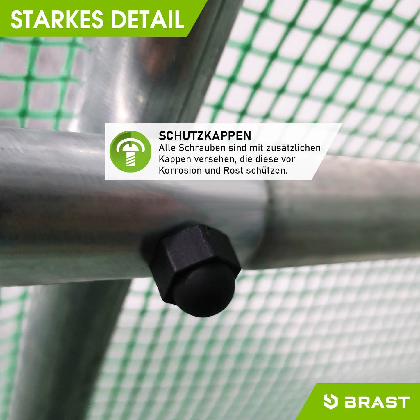 BRAST Folien-Gewächshaus 3x4m inkl. 4 Erdanker