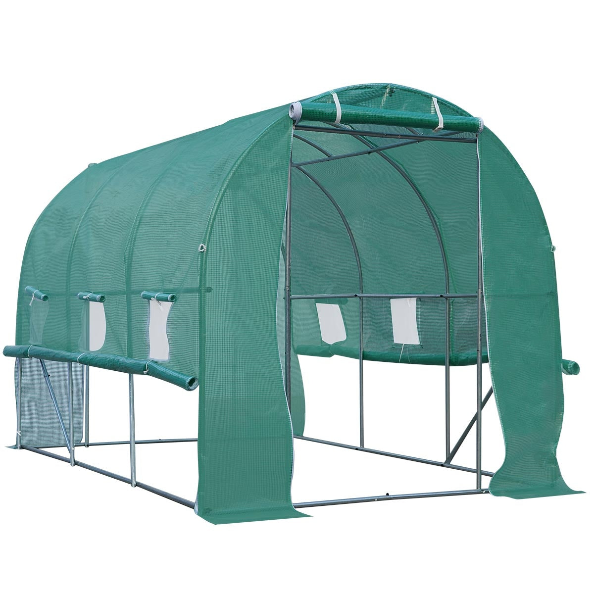 Folien-Gewächshaus 2x3m, rollbar inkl. Erdanker