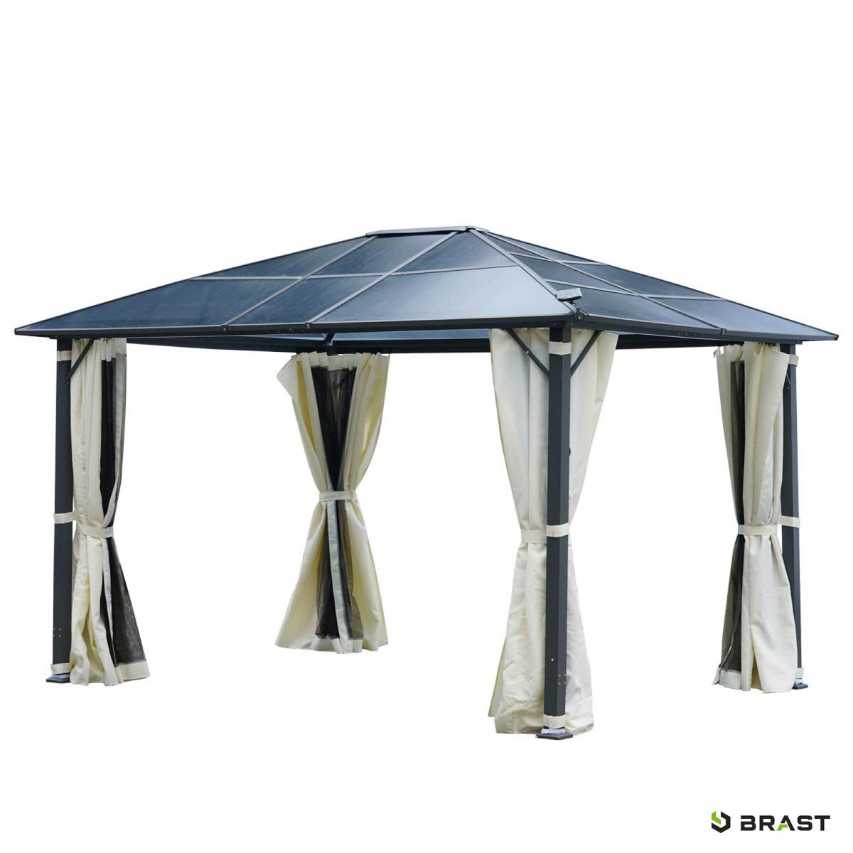 Alu-Pavillon Premium 3x4m beige