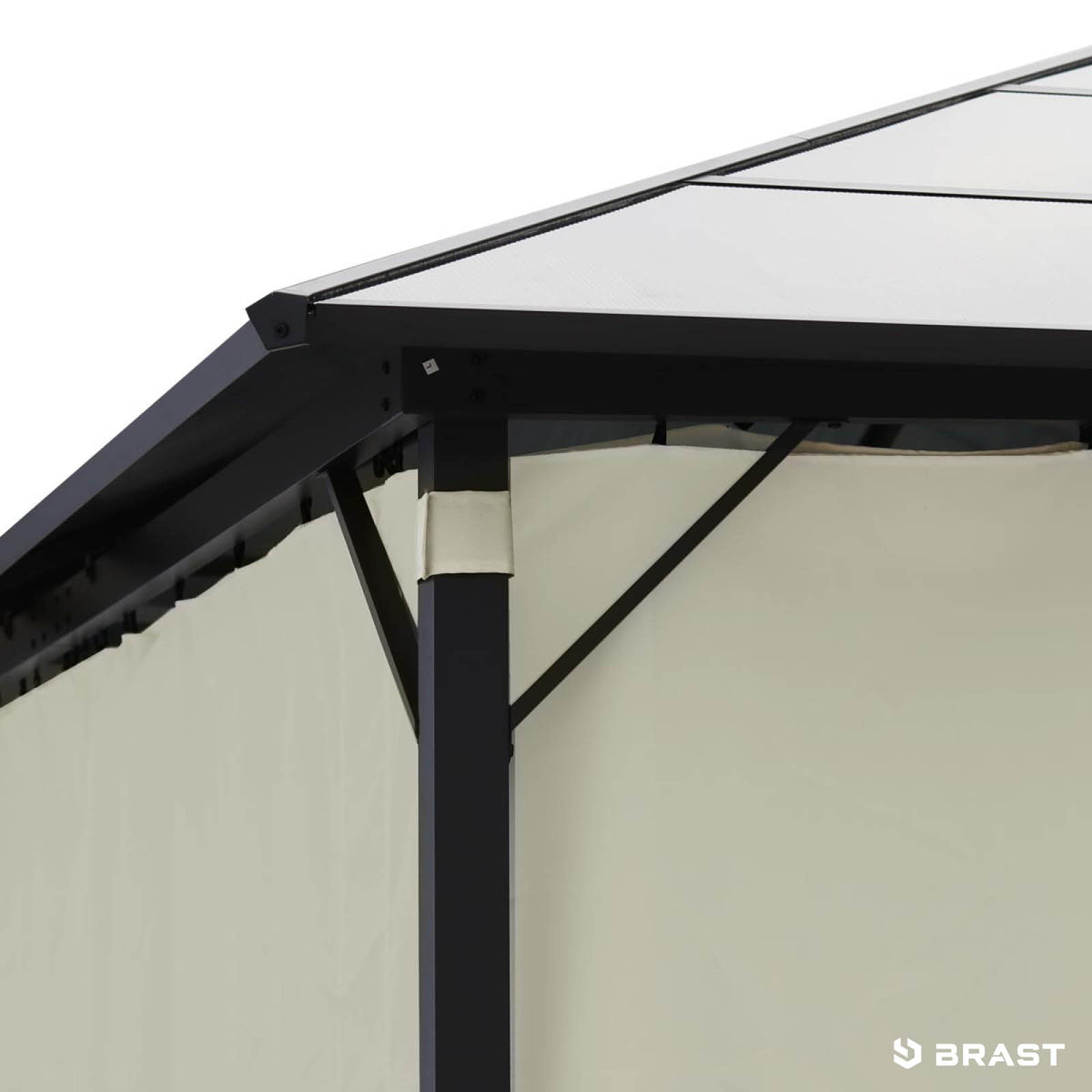 Alu-Pavillon Premium 3,6x4,8m beige