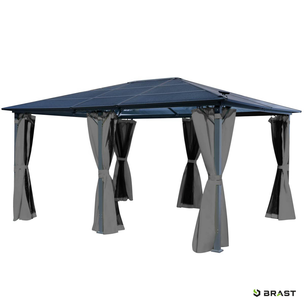 Alu-Pavillon Premium 3,6x4,8m grau