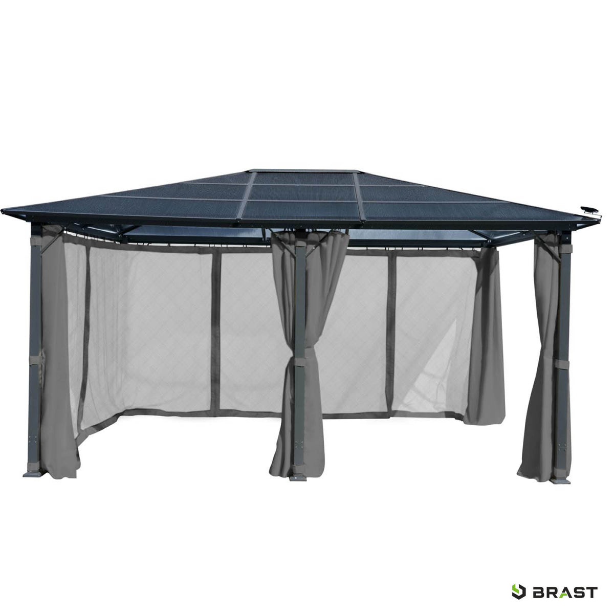 Alu-Pavillon Premium 3,6x4,8m grau