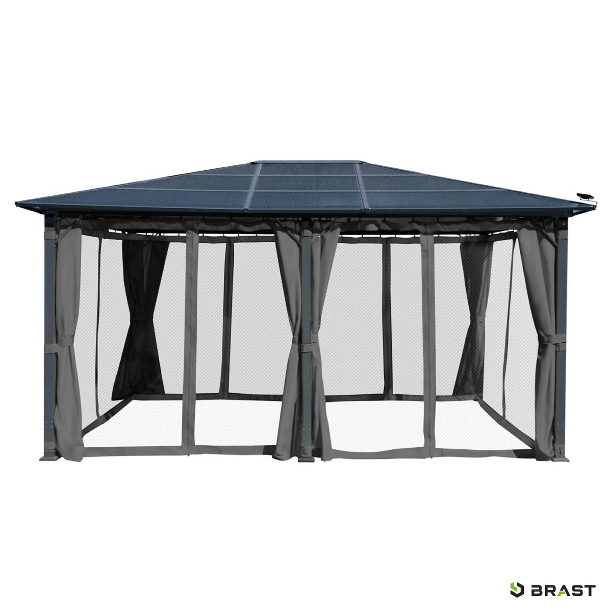 Alu-Pavillon Premium 3,6x4,8m grau