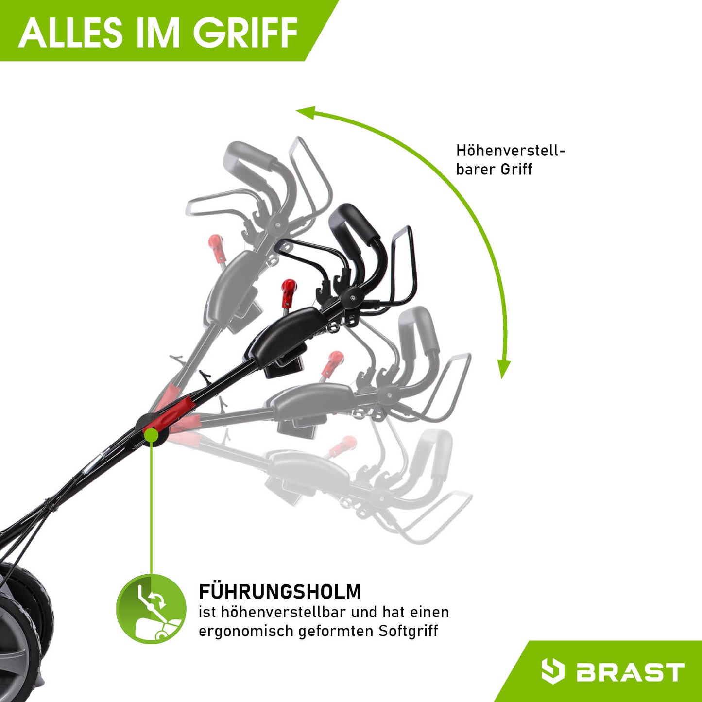 BRAST Benzin Rasenmäher 18224 ESTART PREMIUM