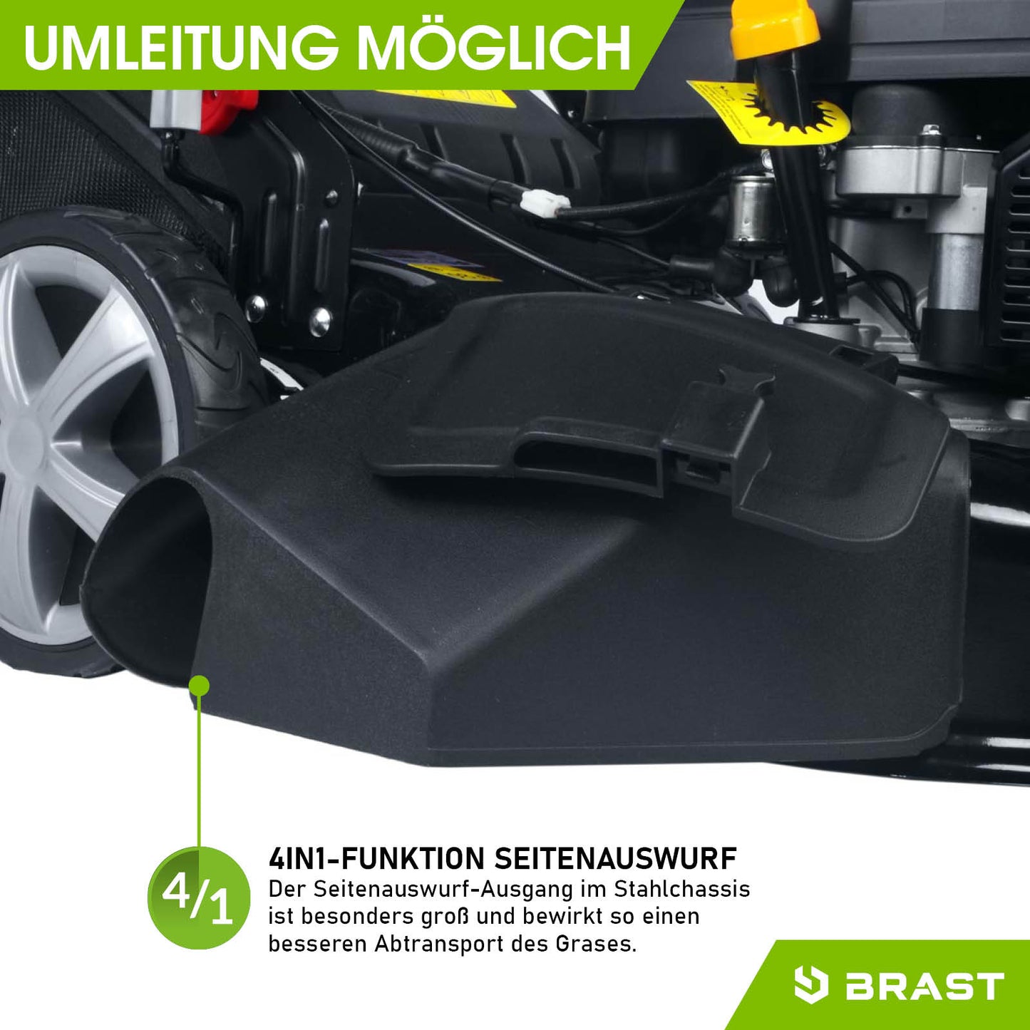 BRAST Benzin Rasenmäher 18224 ESTART PREMIUM