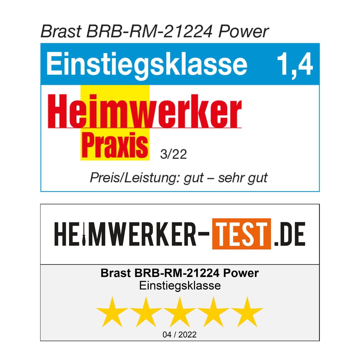 BRAST Benzin Rasenmäher 21224 POWER
