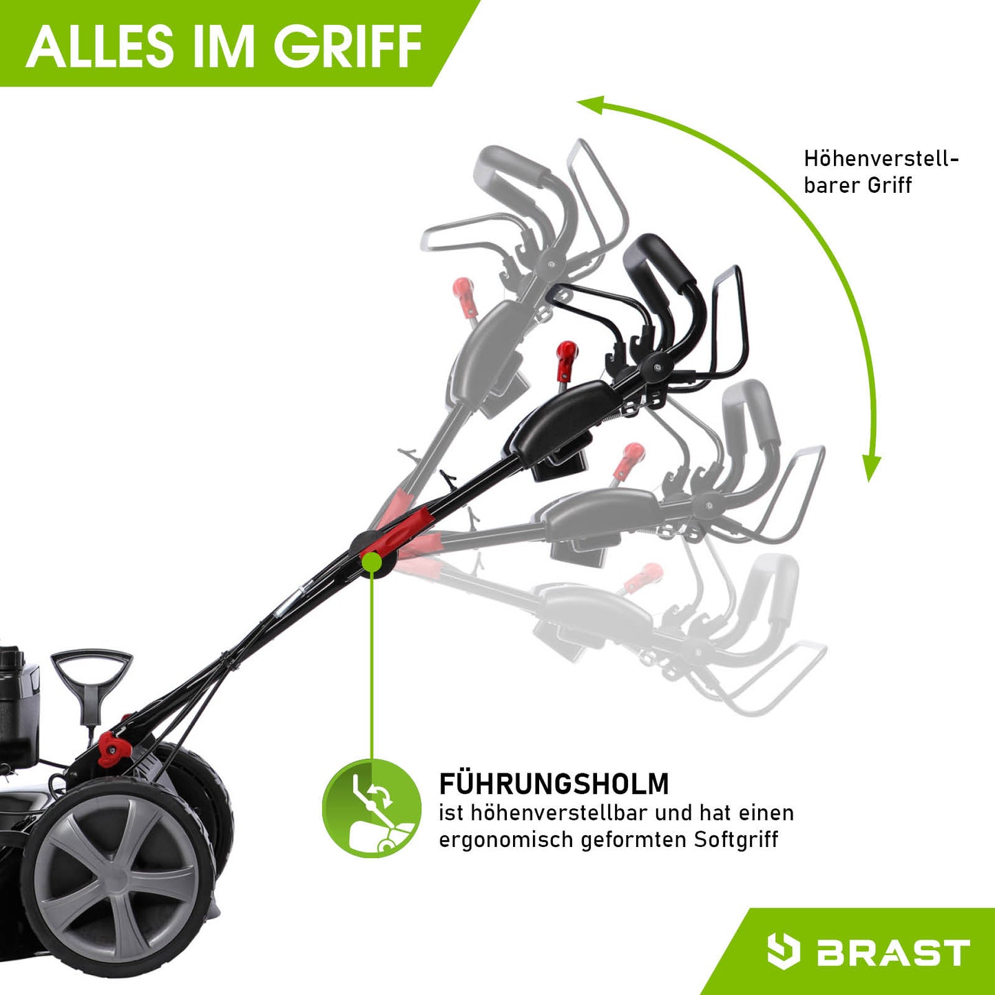 BRAST Benzin Rasenmäher 21224 POWER
