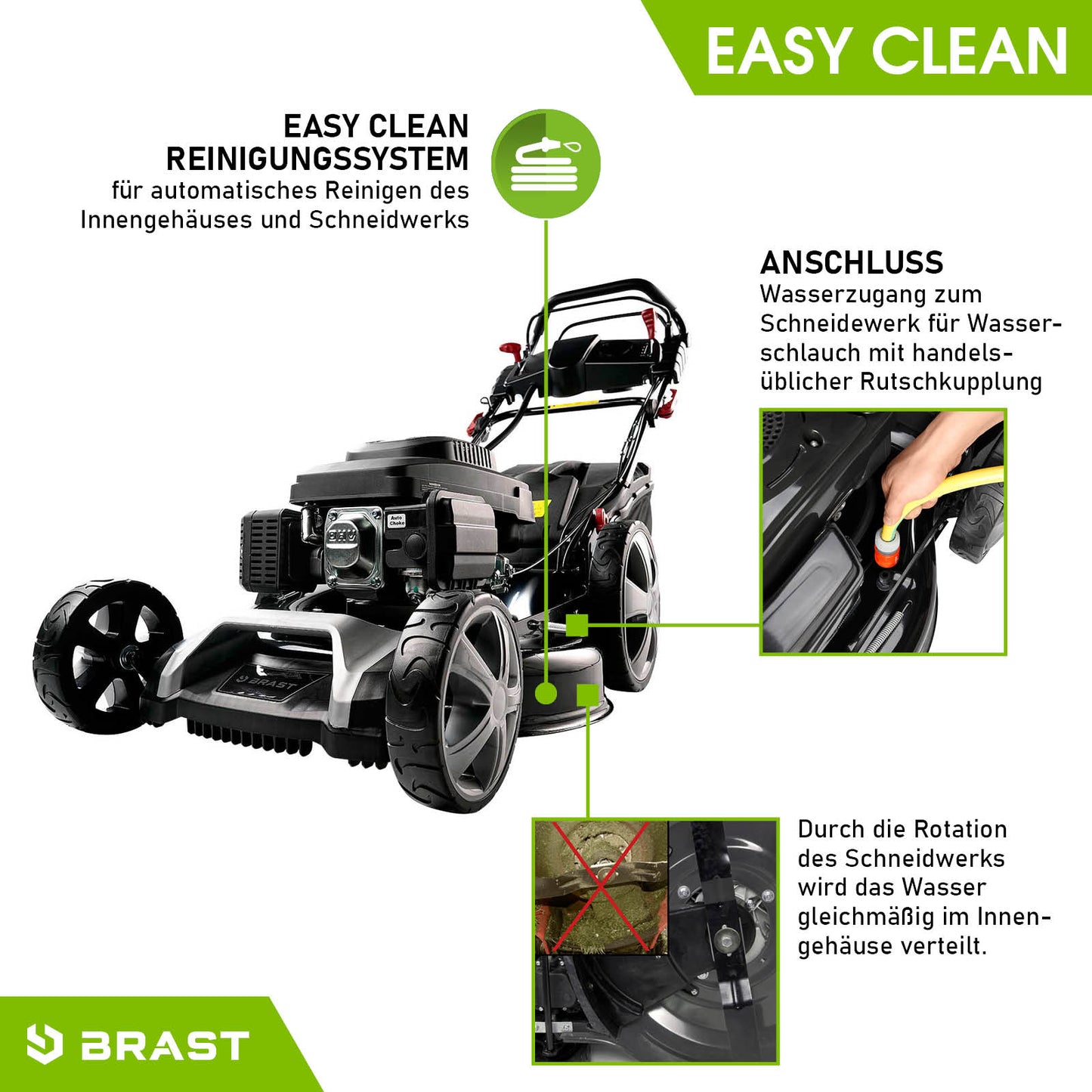 BRAST Benzin Rasenmäher 21224 POWER