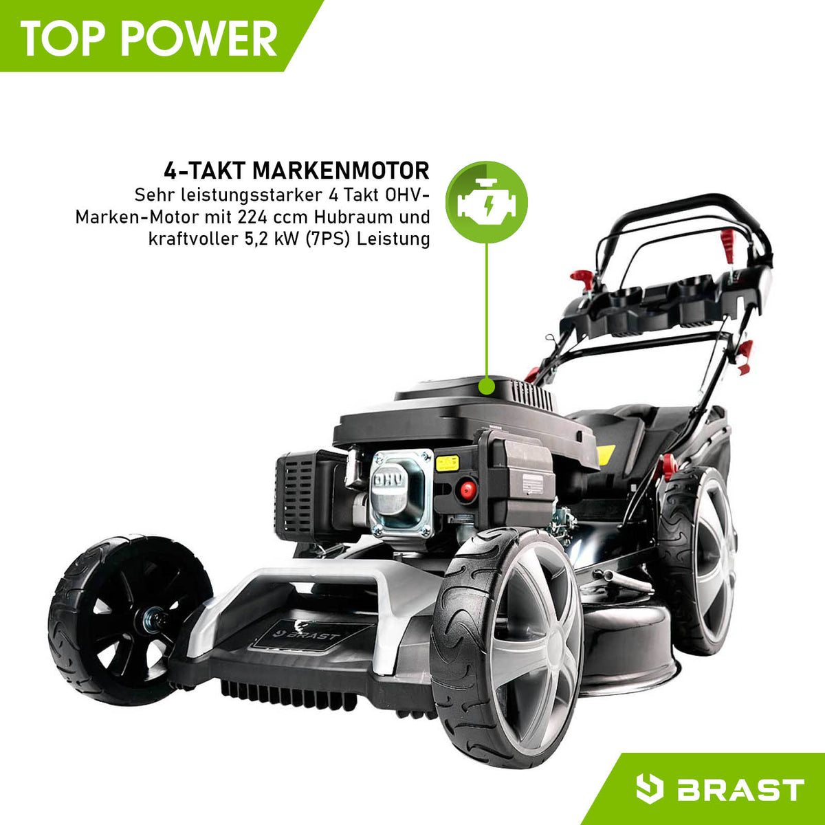 BRAST Benzin Rasenmäher 21224 SPEED