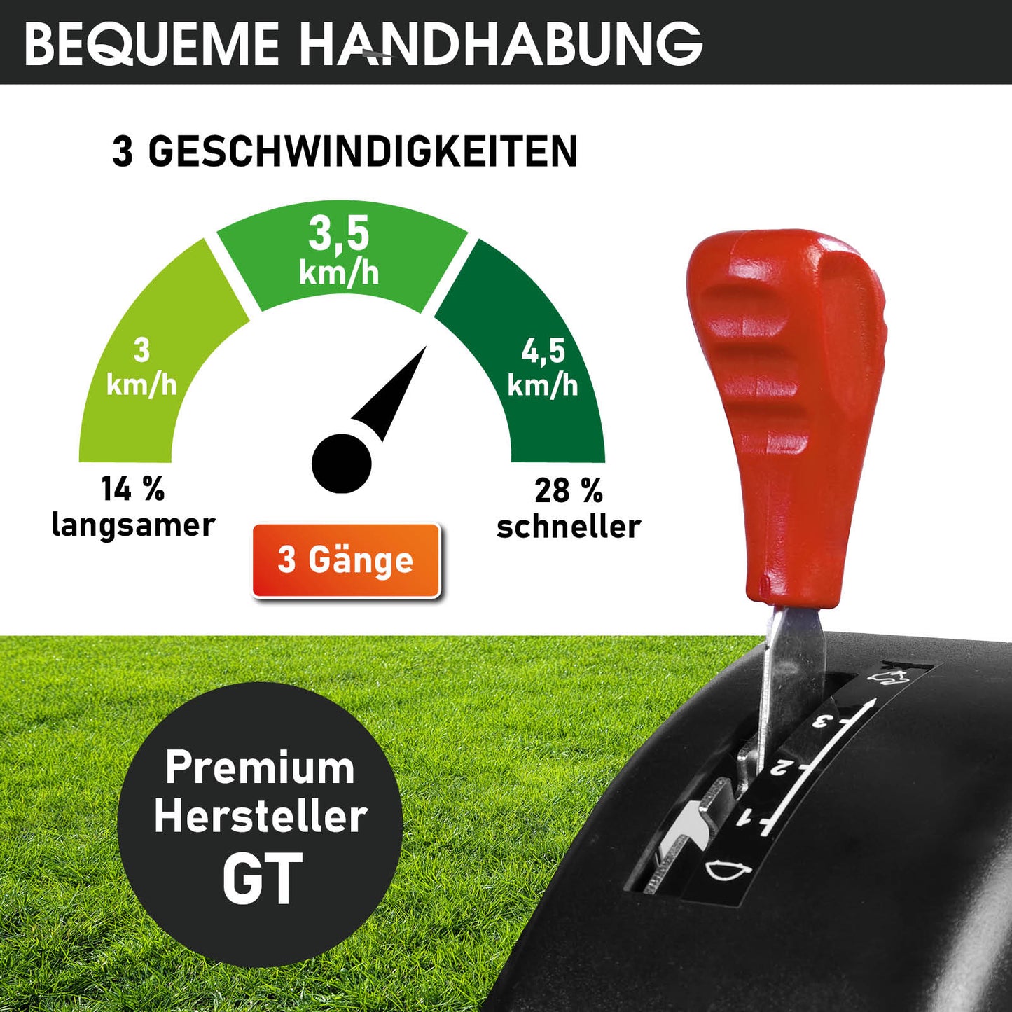 BRAST Benzin Rasenmäher 21224 Trike SPEED