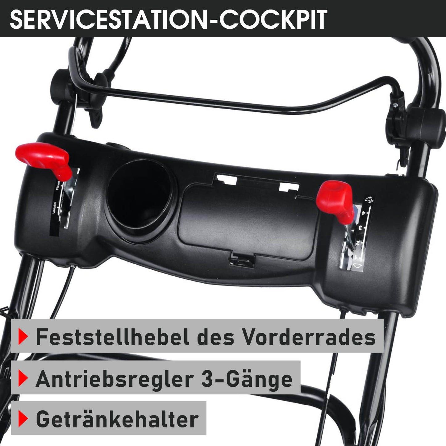 BRAST Benzin Rasenmäher 21224 Trike SPEED