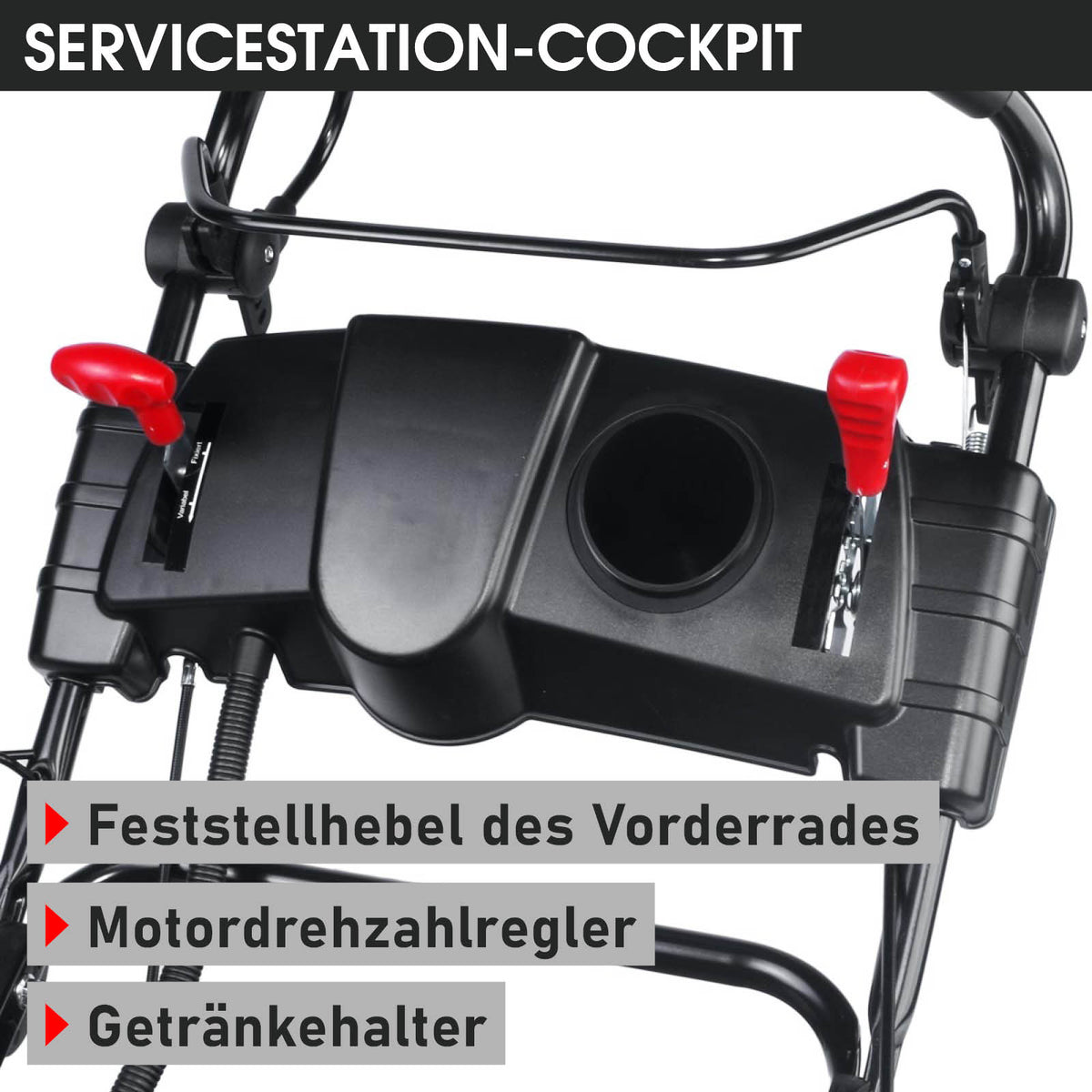 BRAST Benzin Rasenmäher 21224 Trike ESTART