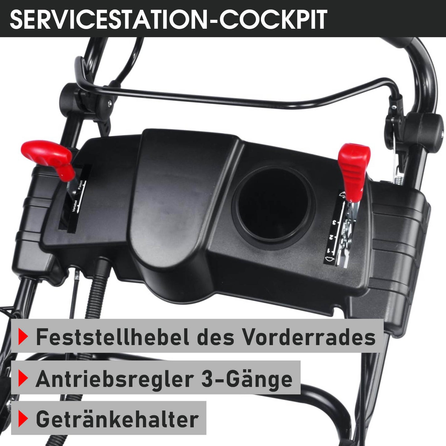 BRAST Benzin Rasenmäher 21224 Trike ESTART SPEED