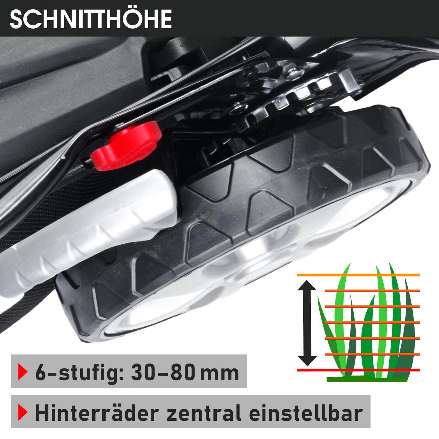 BRAST Benzin Rasenmäher 21224 Trike ESTART SPEED