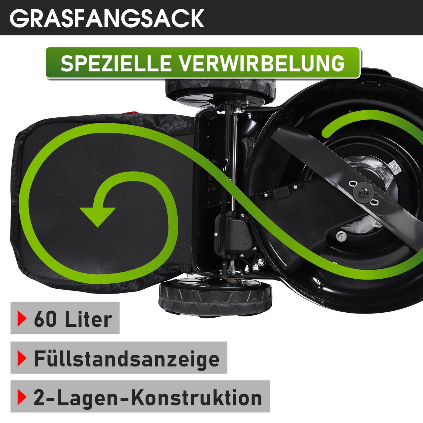 BRAST Benzin Rasenmäher 21224 Trike ESTART SPEED