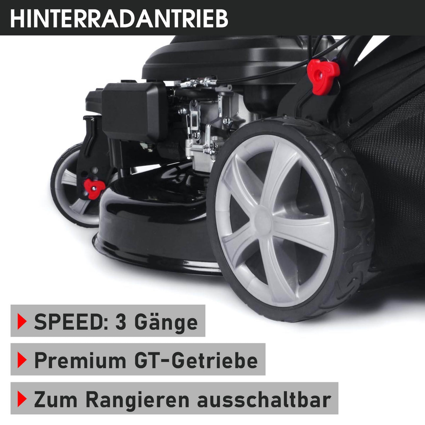 BRAST Benzin Rasenmäher 21224 Trike ESTART SPEED