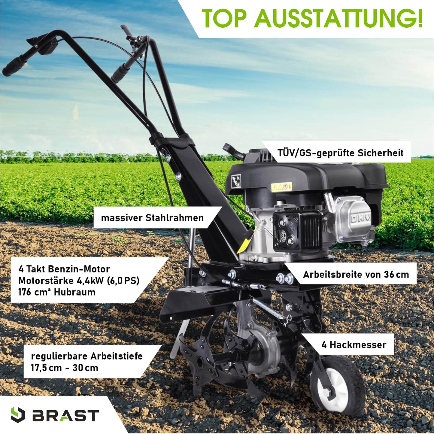 BRAST Benzin Motorhacke 5500s