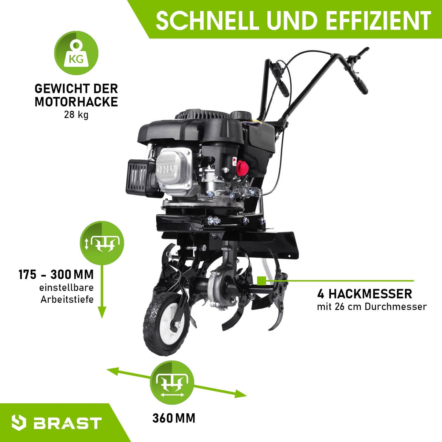 BRAST Benzin Motorhacke 5500s