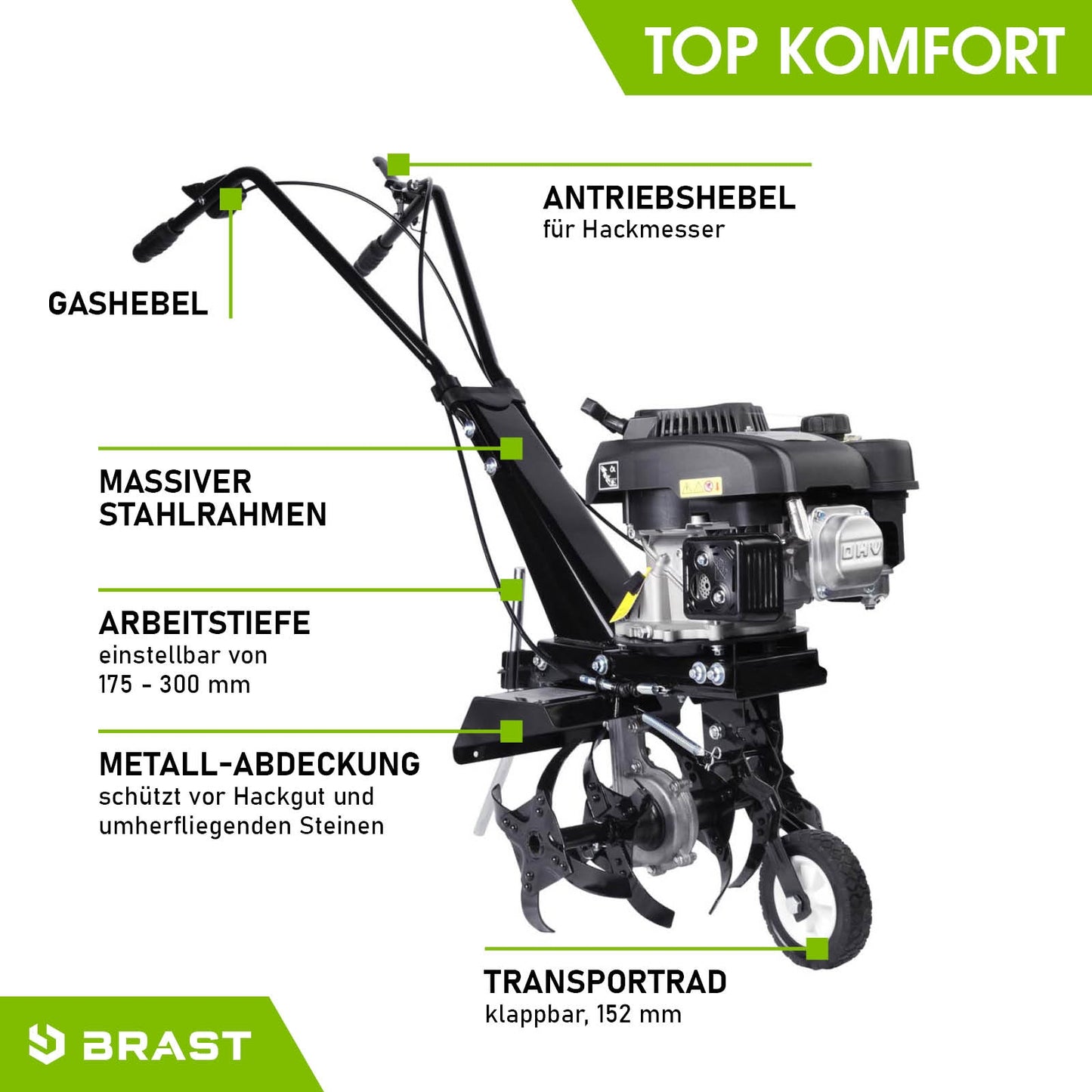 BRAST Benzin Motorhacke 5500s