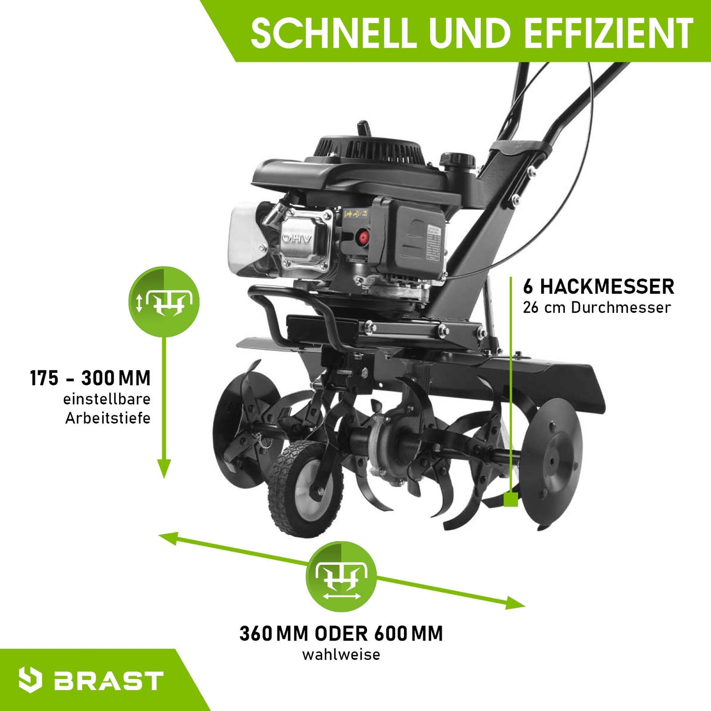 BRAST Benzin Motorhacke 5500N
