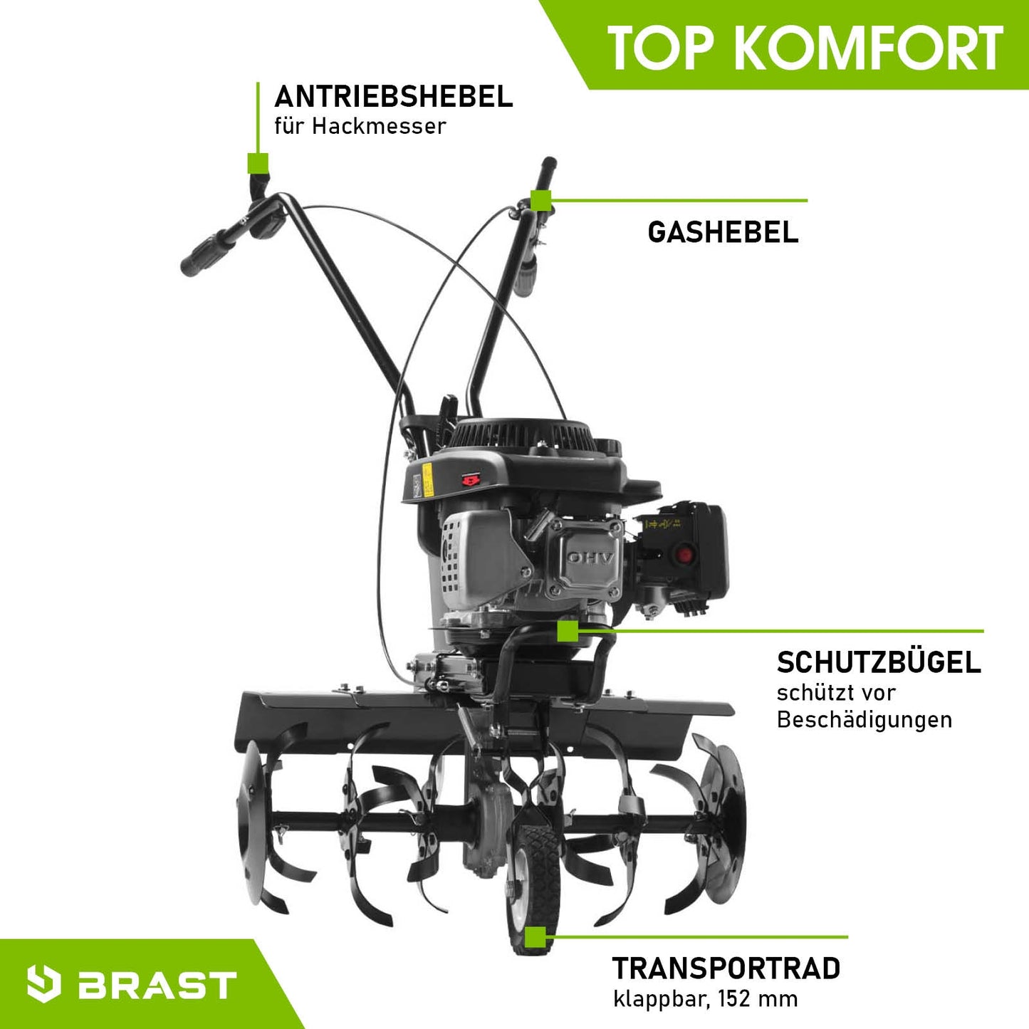 BRAST Benzin Motorhacke 5500N