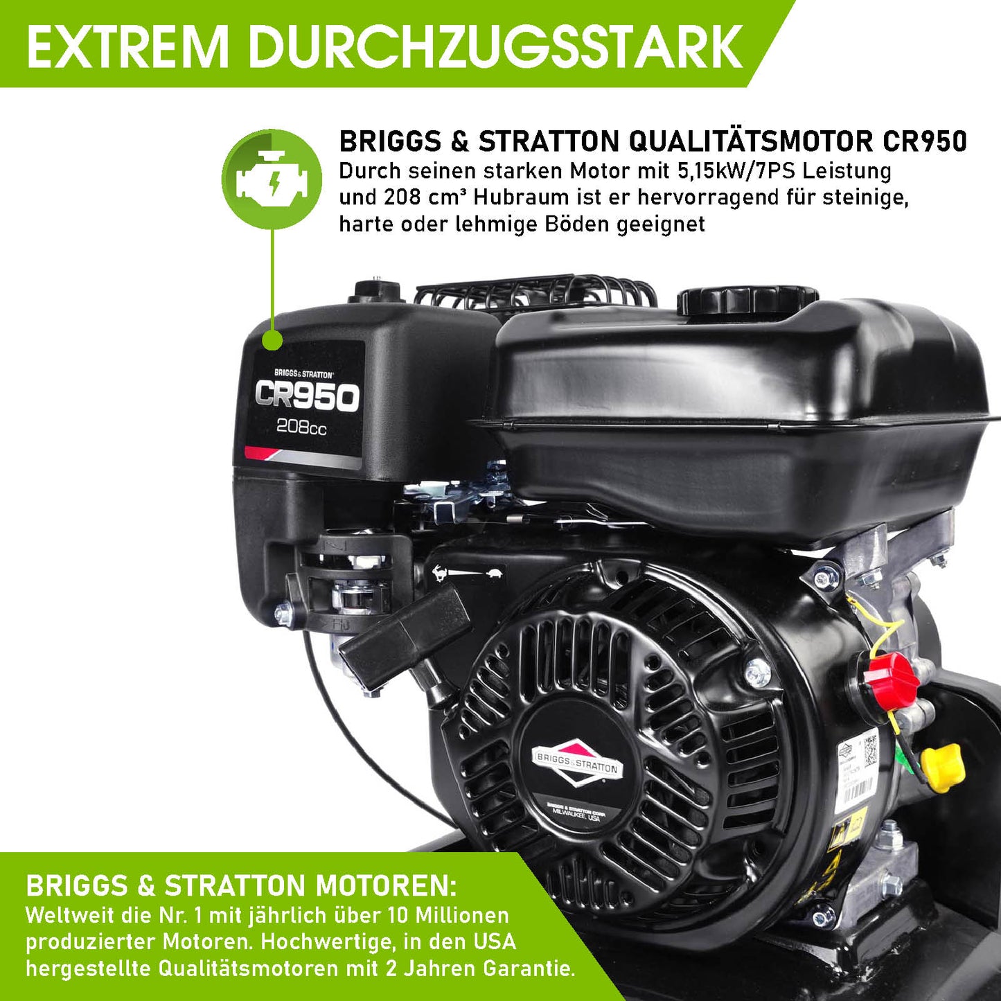 BRAST Benzin Motorhacke 7500 B&S