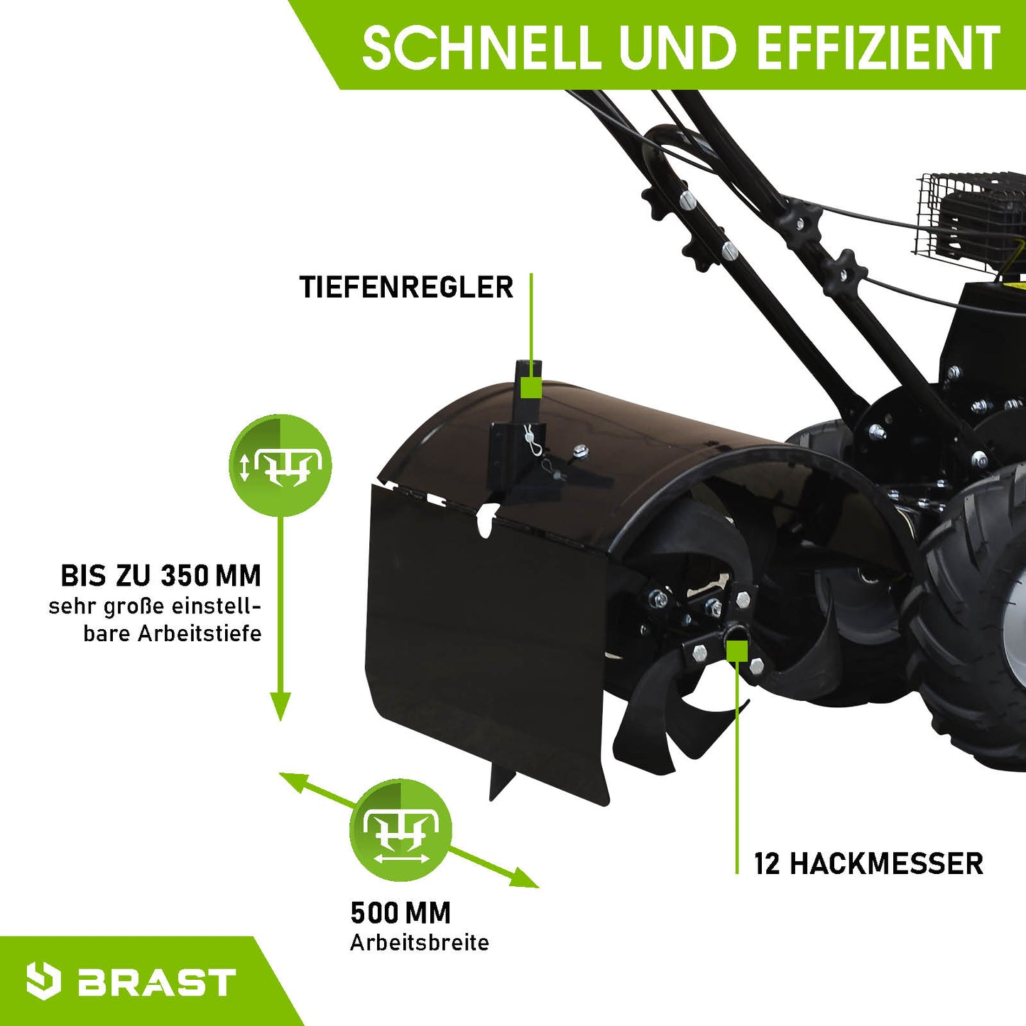 BRAST Benzin Motorhacke 7500 B&S