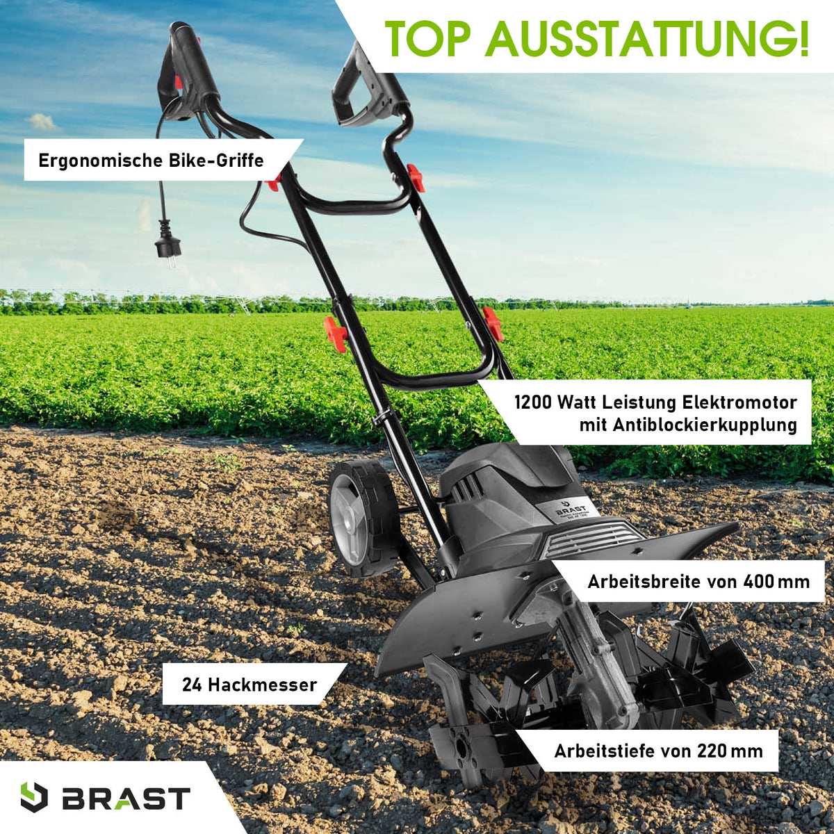 BRAST Elektro Motorhacke 1200