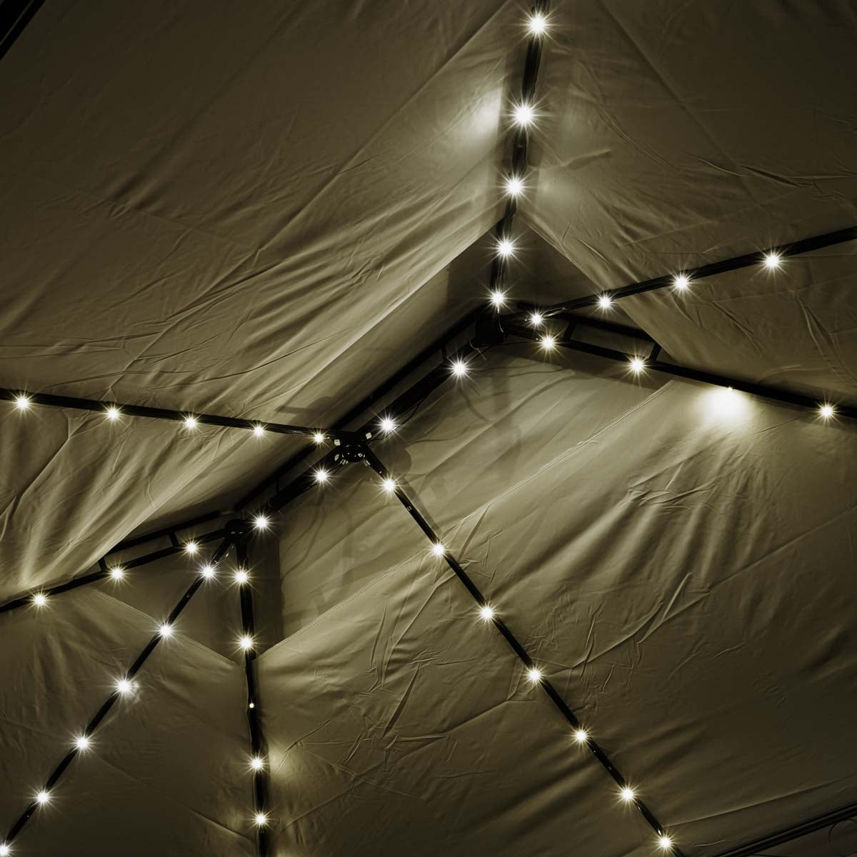 Pavillon Breeze 3x4 m anthrazit inkl. LEDs
