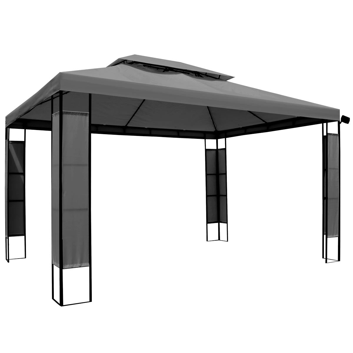 Pavillon Breeze 3x4 m anthrazit inkl. LEDs