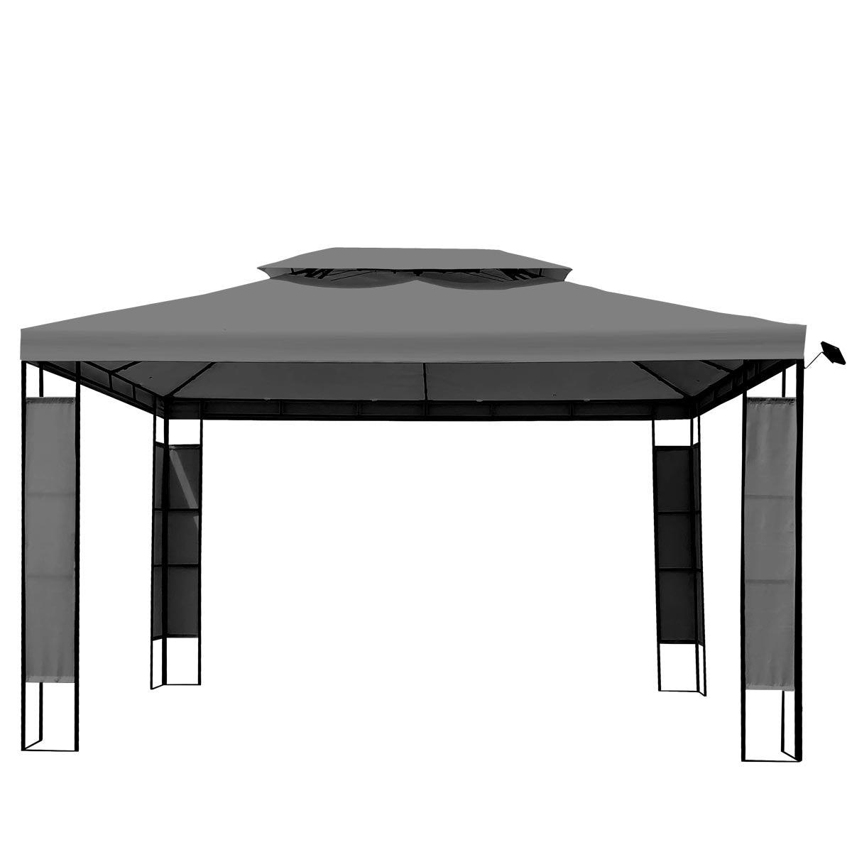 Pavillon Breeze 3x4 m anthrazit inkl. LEDs