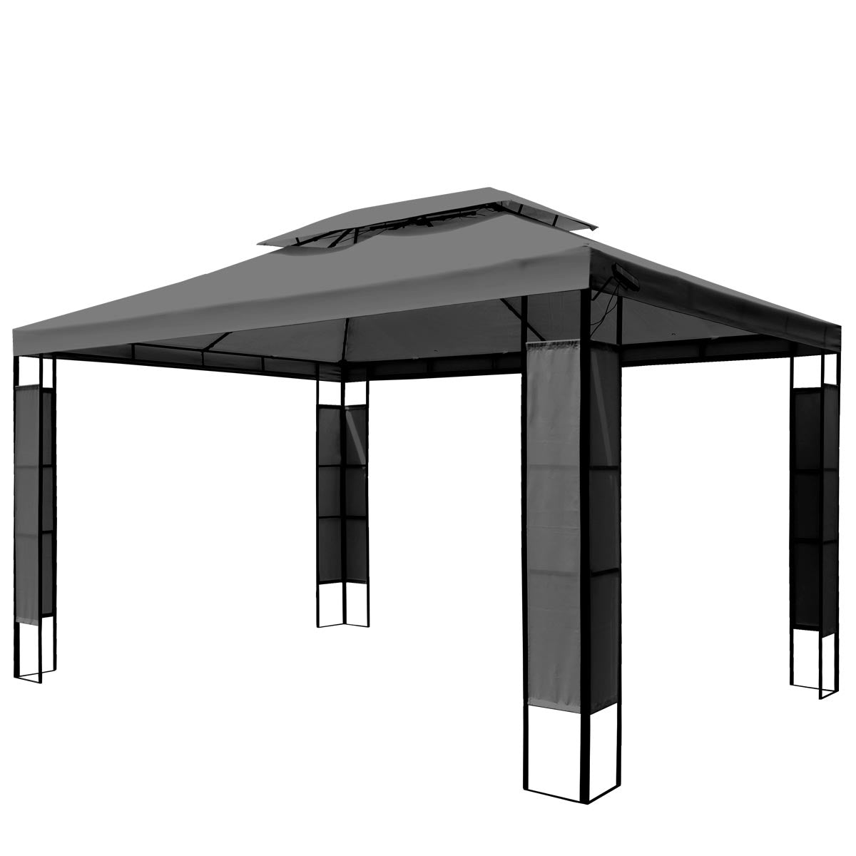 Pavillon Breeze 3x4 m anthrazit inkl. LEDs