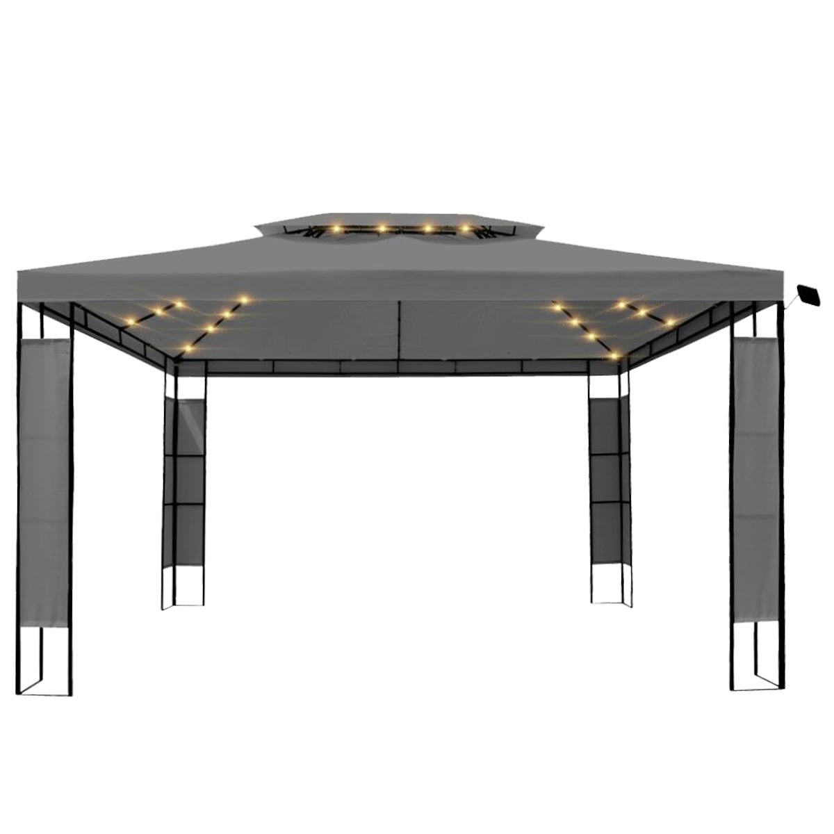 Pavillon Breeze 3x4 m anthrazit inkl. LEDs