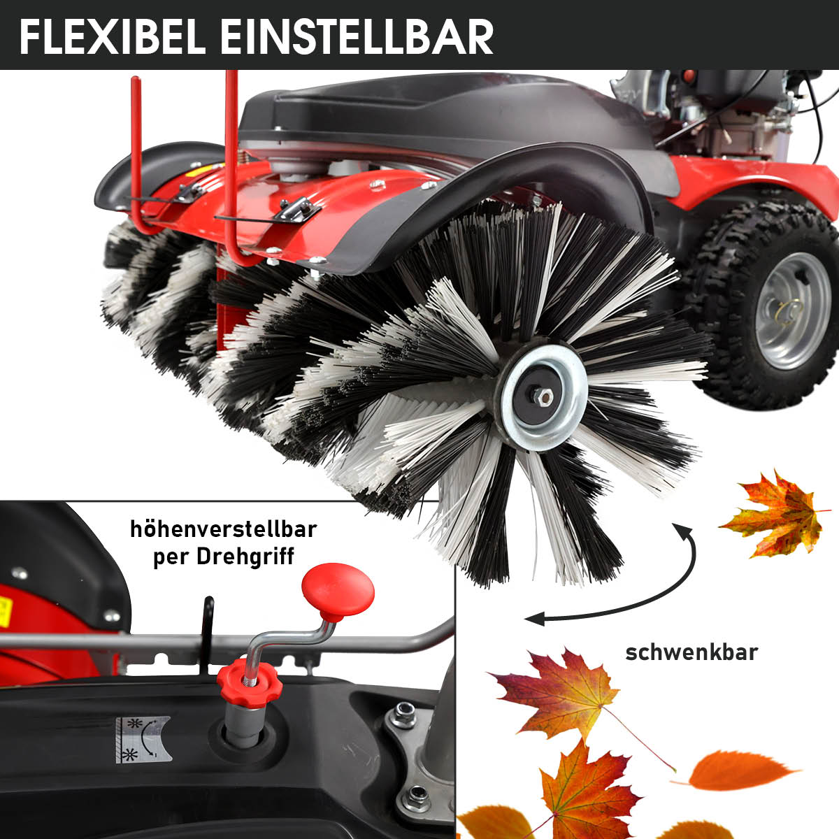 BRAST Benzin Kehrmaschine 3in1 XXL ESTART