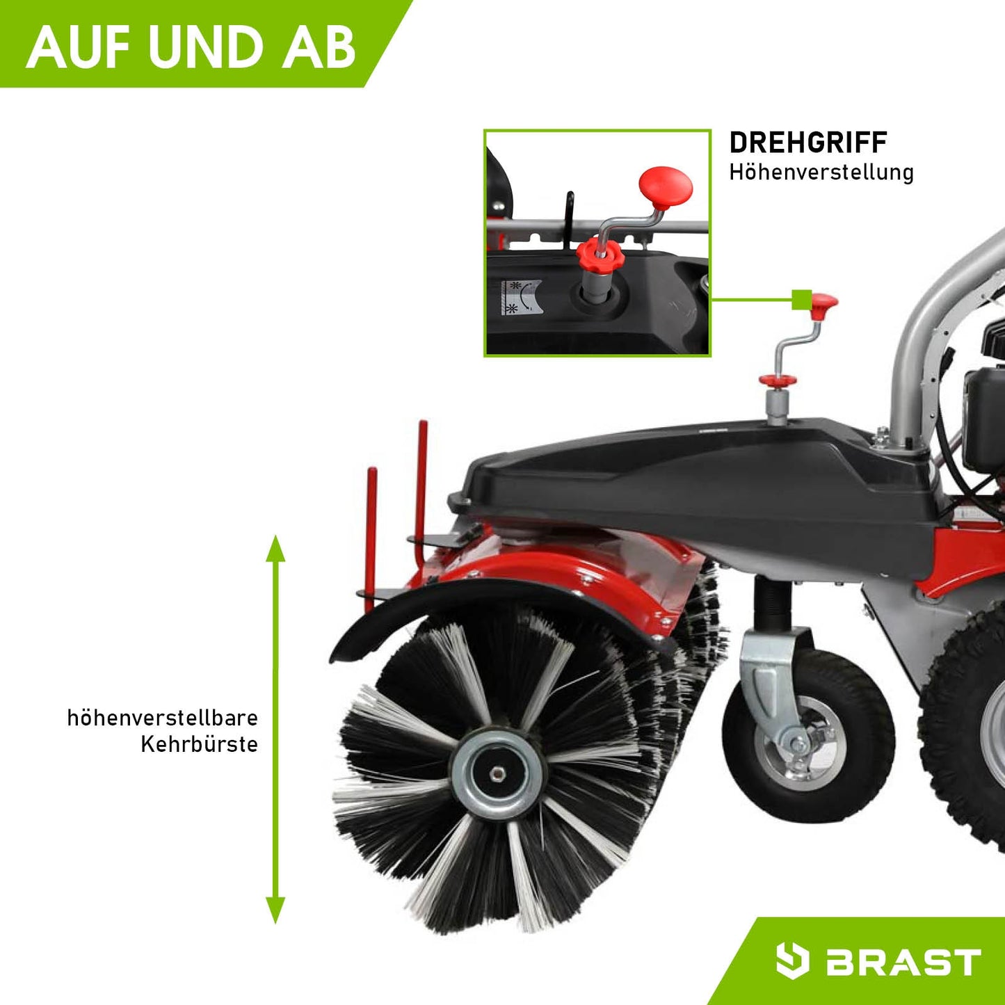 BRAST Benzin Kehrmaschine 3in1 XXL ESTART
