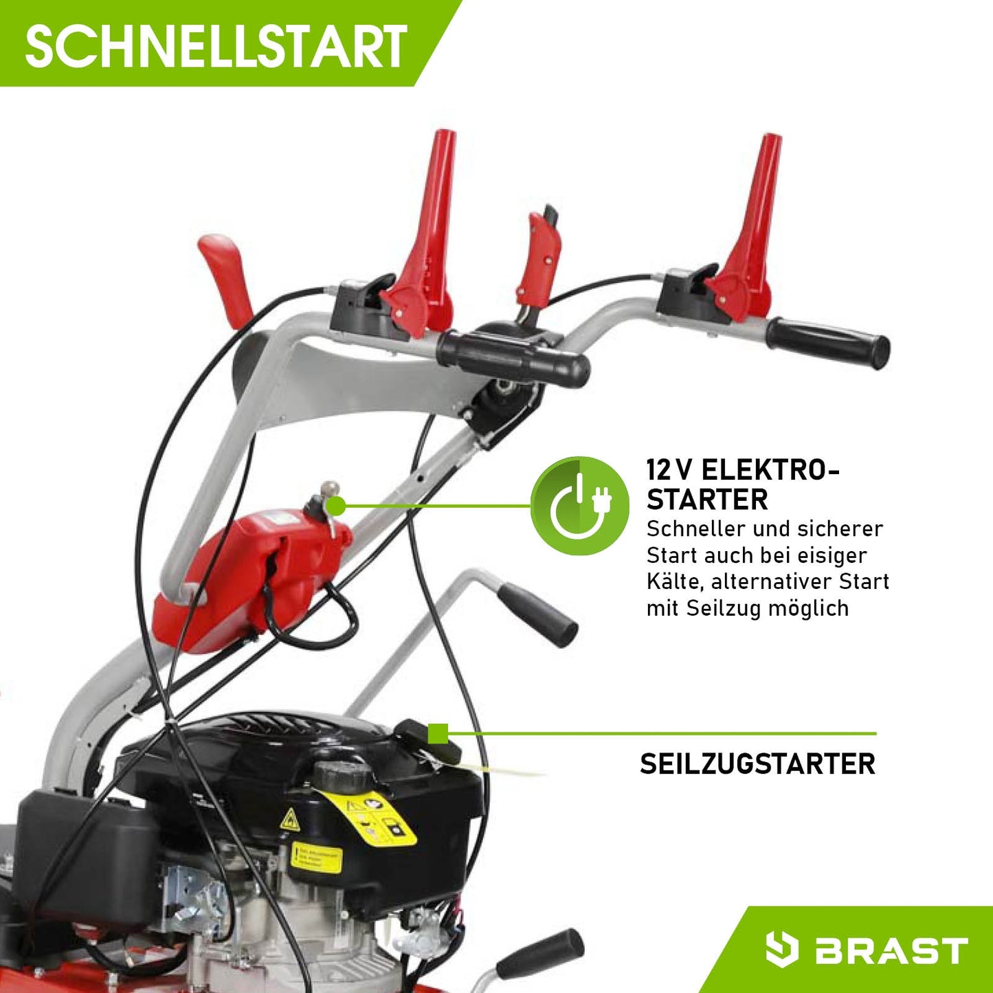BRAST Benzin Kehrmaschine 3in1 XXL ESTART