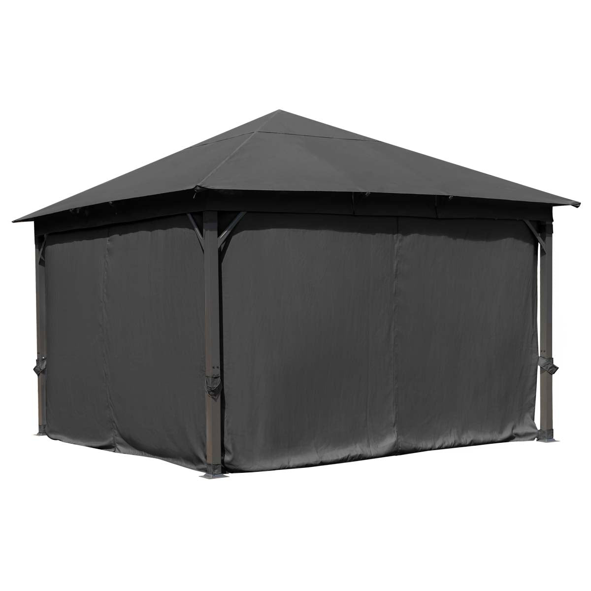 Alu Pavillon Infinity 4x4m dunkelgrau inkl. LEDs