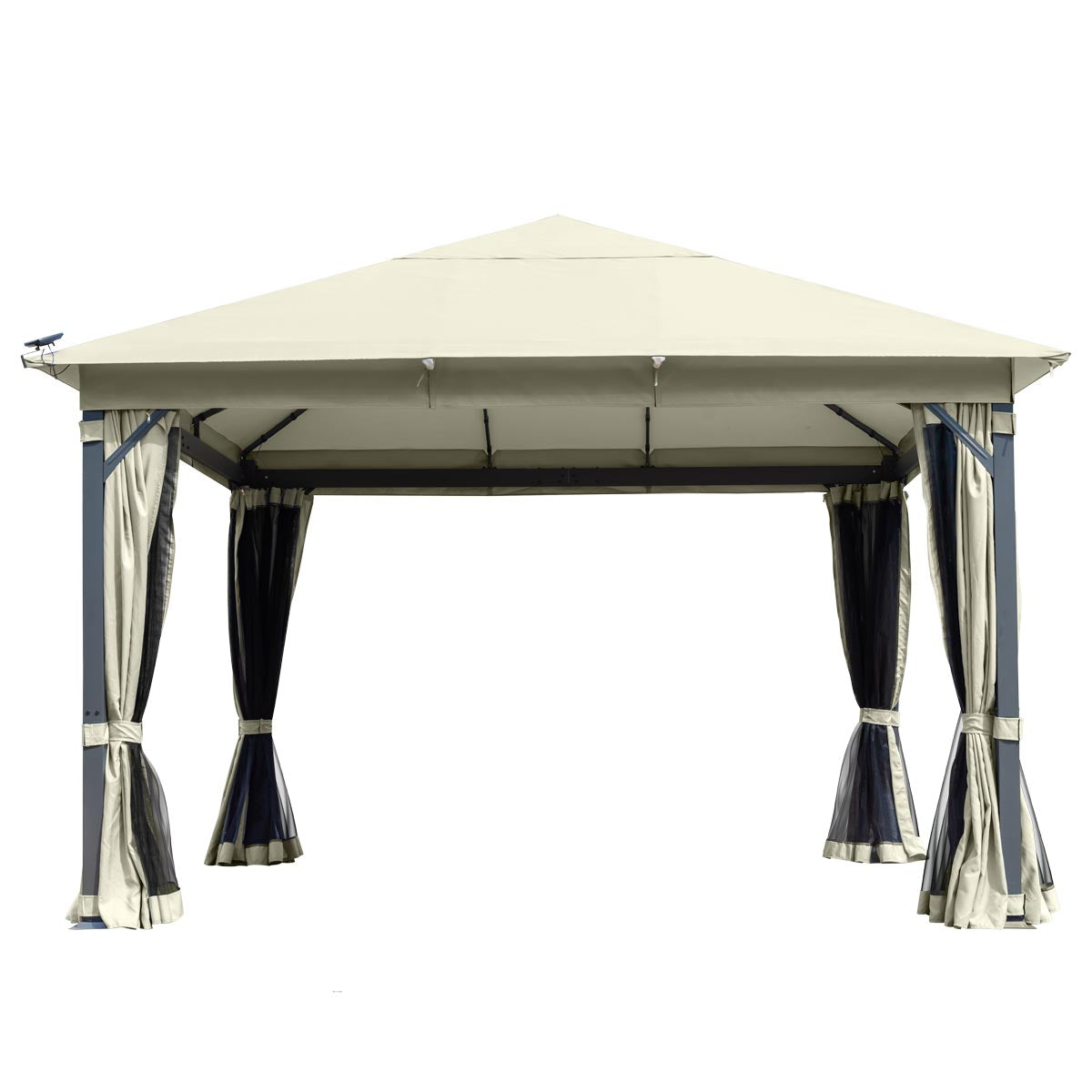 Alu Pavillon Infinity 4x4m beige inkl. LEDs