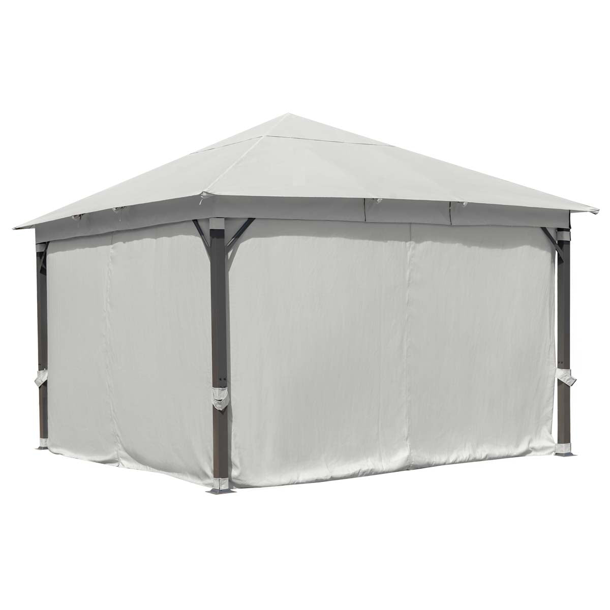 Alu Pavillon Infinity 4x4m hellgrau inkl. LEDs