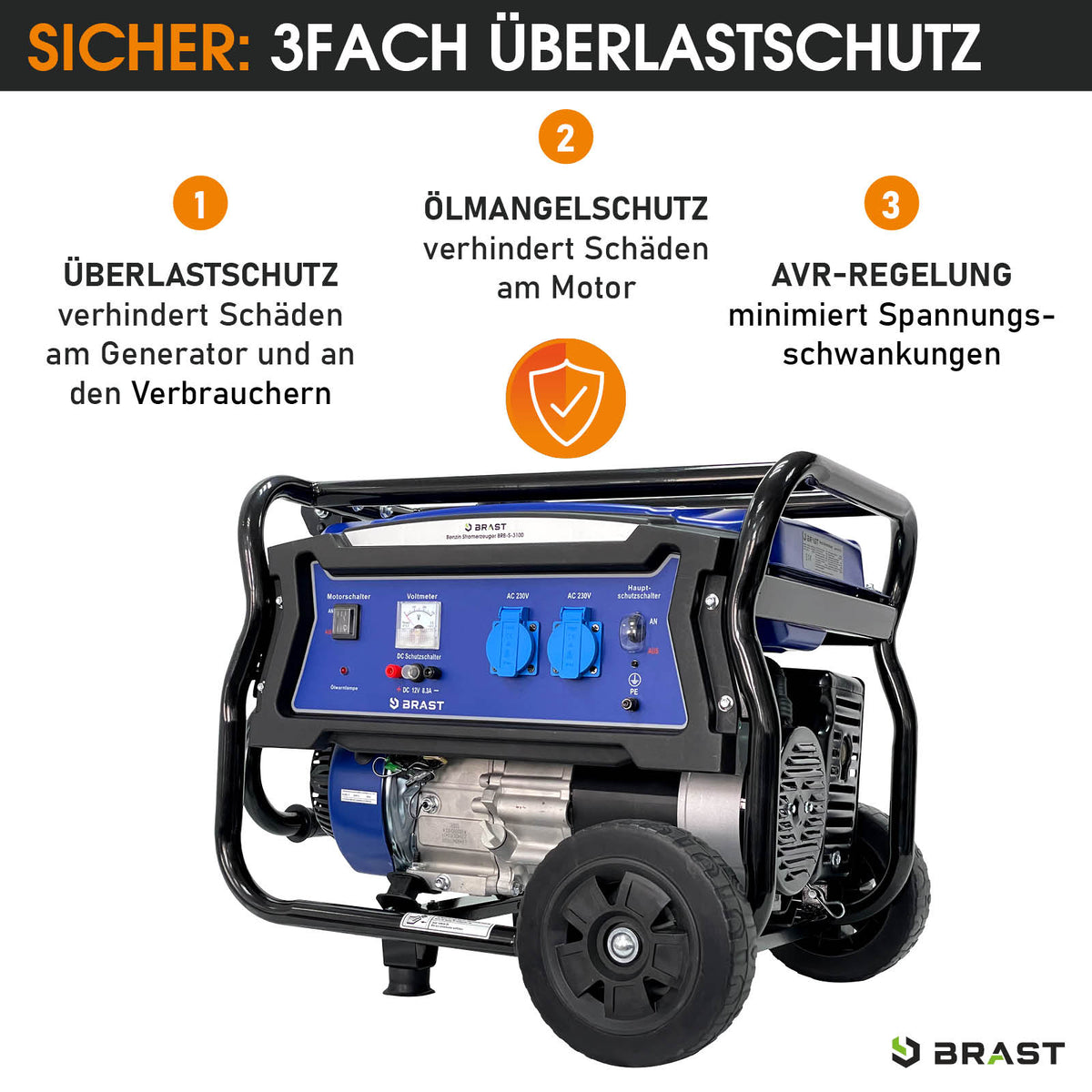Benzin Generator Stromerzeuger 3100