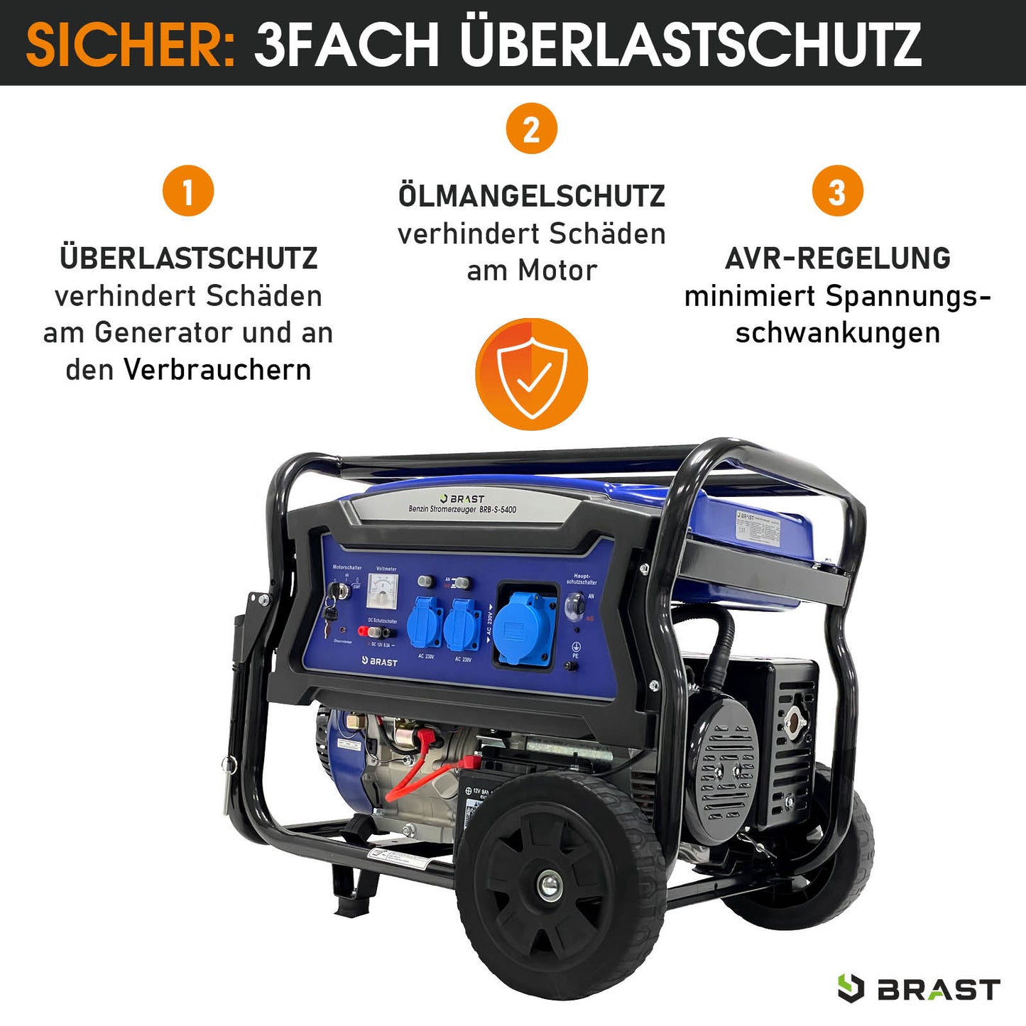 Benzin Generator Stromerzeuger 5400