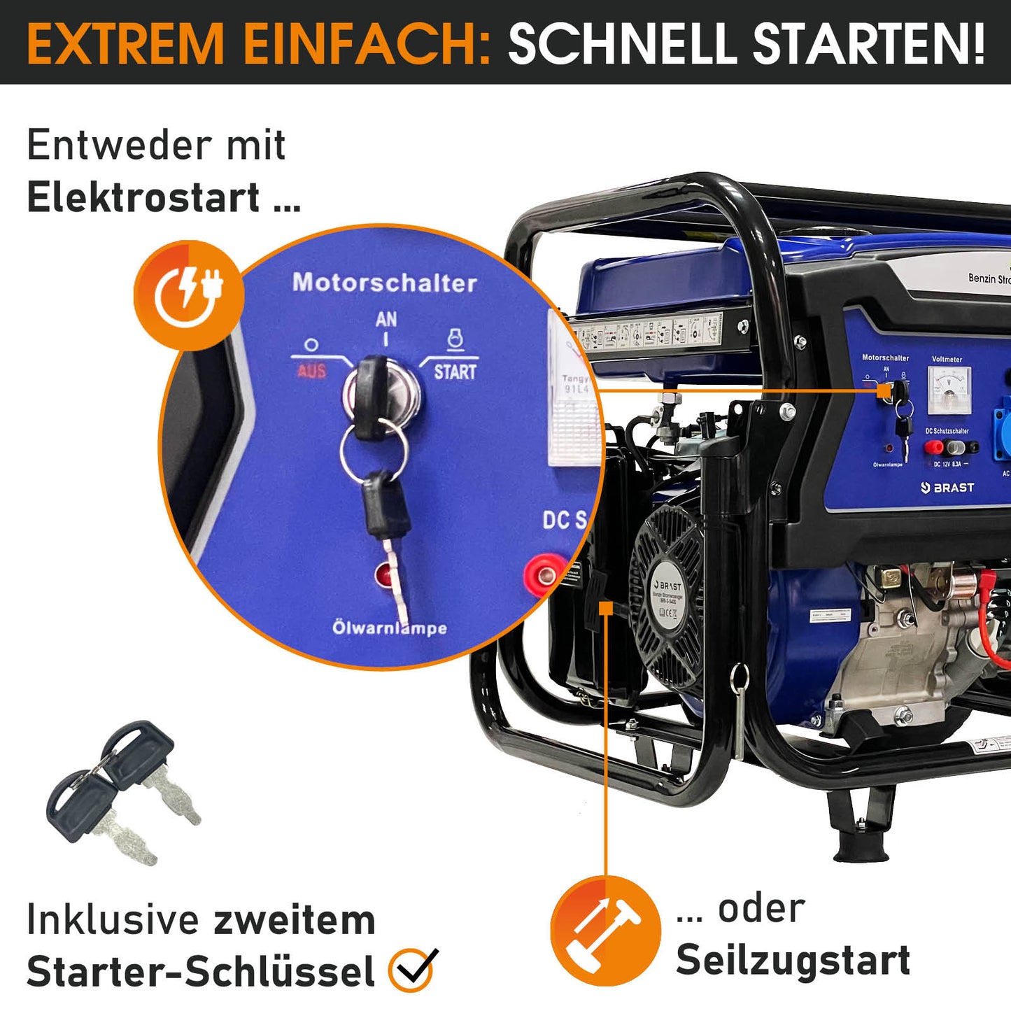 Benzin Generator Stromerzeuger 5400