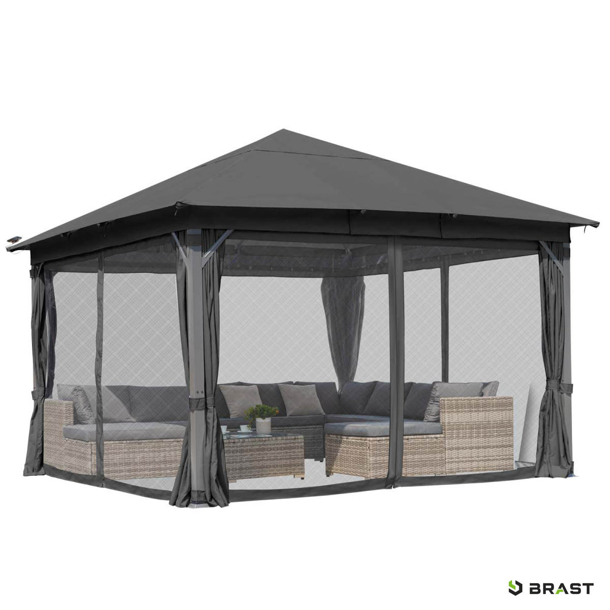 Alu Pavillon INFINITY 3x4m dunkelgrau